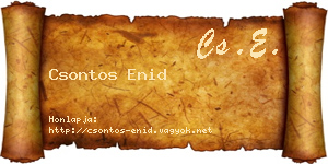 Csontos Enid névjegykártya